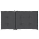 NNEVL Lowback Chair Cushions 6 pcs Melange Anthracite 100x50x4 cm Fabric