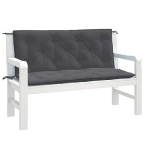 NNEVL Garden Bench Cushions 2 pcs Melange Anthracite 120x50x7 cm Fabric