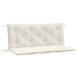 NNEVL Garden Bench Cushions 2 pcs Melange Cream 120x50x7 cm Fabric