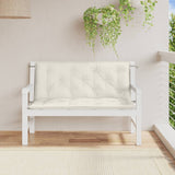NNEVL Garden Bench Cushions 2 pcs Melange Cream 120x50x7 cm Fabric