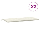 NNEVL Garden Bench Cushions 2 pcs Melange Cream 120x50x7 cm Fabric