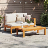 NNEVL Garden Sofa with 1 Armrest 2-Seater Solid Wood Acacia