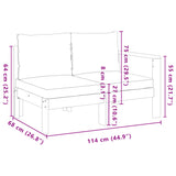 NNEVL Garden Sofa with 1 Armrest 2-Seater Solid Wood Acacia