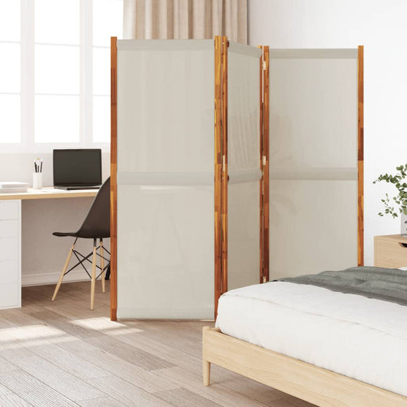 NNEVL 3-Panel Room Divider Light Grey 210x180 cm