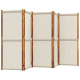 NNEVL 5-Panel Room Divider Light Grey 350x180 cm
