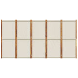 NNEVL 5-Panel Room Divider Light Grey 350x180 cm