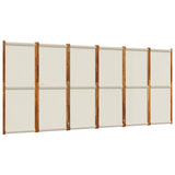 NNEVL 6-Panel Room Divider Light Grey 420x180 cm