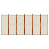 NNEVL 6-Panel Room Divider Light Grey 420x180 cm