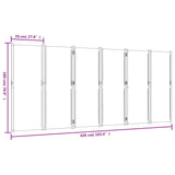 NNEVL 6-Panel Room Divider Light Grey 420x180 cm