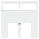 NNEVL Headboard Cabinet with LED White 100 cm