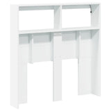 NNEVL Headboard Cabinet with LED White 100 cm