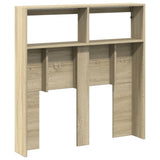 NNEVL Headboard Cabinet with LED Sonoma Oak 100 cm