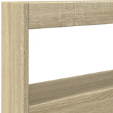 NNEVL Headboard Cabinet with LED Sonoma Oak 100 cm