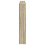 NNEVL Headboard Cabinet with LED Sonoma Oak 140x17x102 cm