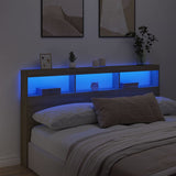 NNEVL Headboard Cabinet with LED Sonoma Oak 180 cm