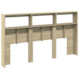 NNEVL Headboard Cabinet with LED Sonoma Oak 180 cm