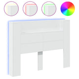 NNEVL Headboard Cabinet with LED White 140x16.5x103.5 cm