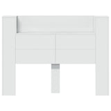 NNEVL Headboard Cabinet with LED White 140x16.5x103.5 cm