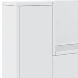 NNEVL Headboard Cabinet with LED White 140x16.5x103.5 cm