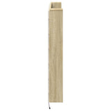 NNEVL Headboard Cabinet with LED Sonoma Oak 140x16.5x103.5 cm