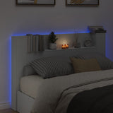 NNEVL Headboard Cabinet with LED White 160x16.5x103.5 cm