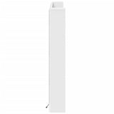 NNEVL Headboard Cabinet with LED White 160x16.5x103.5 cm