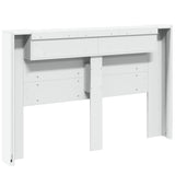 NNEVL Headboard Cabinet with LED White 160x16.5x103.5 cm
