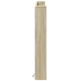 NNEVL Headboard Cabinet with LED Sonoma Oak 160x16.5x103.5 cm