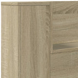 NNEVL Headboard Cabinet with LED Sonoma Oak 160x16.5x103.5 cm