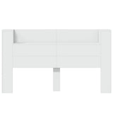 NNEVL Headboard Cabinet with LED White 180x16.5x103.5 cm