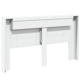 NNEVL Headboard Cabinet with LED White 180x16.5x103.5 cm