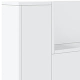 NNEVL Headboard Cabinet with LED White 180x16.5x103.5 cm