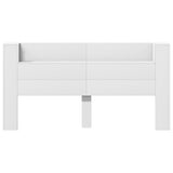NNEVL Headboard Cabinet with LED White 200x16.5x103.5 cm