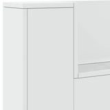 NNEVL Headboard Cabinet with LED White 200x16.5x103.5 cm