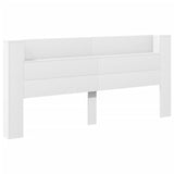 NNEVL Headboard Cabinet with LED White 220x16.5x103.5 cm