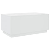 NNEVL Coffee Table with LED Lights White 90x50x40 cm
