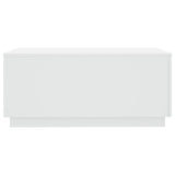 NNEVL Coffee Table with LED Lights White 90x50x40 cm