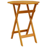 NNEVL Folding Garden Table Ø60x75 cm Solid Wood Acacia