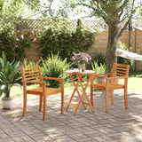 NNEVL Folding Garden Table Ø60x75 cm Solid Wood Acacia