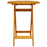 NNEVL Folding Garden Table Ø60x75 cm Solid Wood Acacia