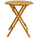 NNEVL Folding Garden Table Ø60x75 cm Solid Wood Acacia