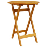 NNEVL Folding Garden Table Ø60x75 cm Solid Wood Acacia