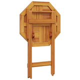 NNEVL Folding Garden Table Ø60x75 cm Solid Wood Acacia
