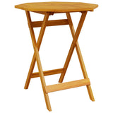 NNEVL Folding Garden Table Ø70x75 cm Solid Wood Acacia
