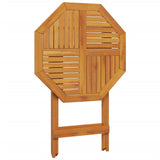 NNEVL Folding Garden Table Ø70x75 cm Solid Wood Acacia