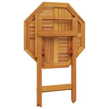 NNEVL Folding Garden Table Ø70x75 cm Solid Wood Acacia