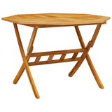 NNEVL Folding Garden Table Ø110x75 cm Solid Wood Acacia