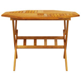 NNEVL Folding Garden Table Ø110x75 cm Solid Wood Acacia