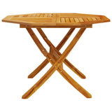 NNEVL Folding Garden Table Ø110x75 cm Solid Wood Acacia