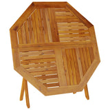 NNEVL Folding Garden Table Ø110x75 cm Solid Wood Acacia